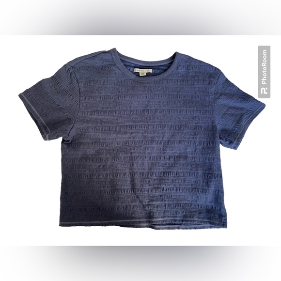 American Eagle Blue Navy Short Sleeve Top - Picture 1 of 5